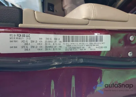 2019 Jeep Grand Cherokee Limited 4X4 from USA, damaged, VIN 1C4RJFBG6KC700737